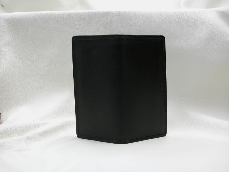 Wallet Roper Style, Midnight Black Colour, Custom, Full Grain Leather, Hand tooled, Hand Made in the Okanagan, Oliver, B.C., Canada.